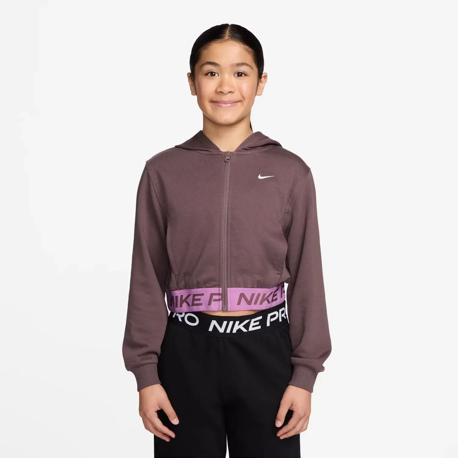Детская худи для девочек из флиса Nike Pro Fleece, Nike, Morado