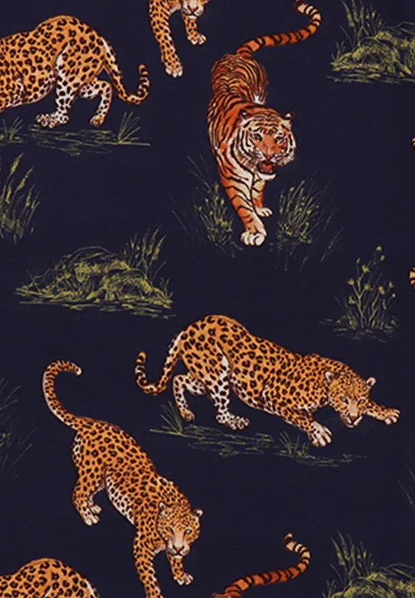 Платье с принтом Tigers and leopards-sleeveless dress Walkiddy, dark blue, темно-синий — фото 3