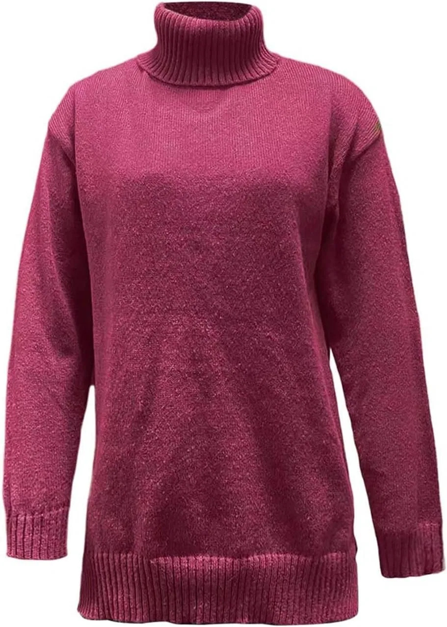 Женское платье-свитер с водолазкой Casual, Red — фото 3
