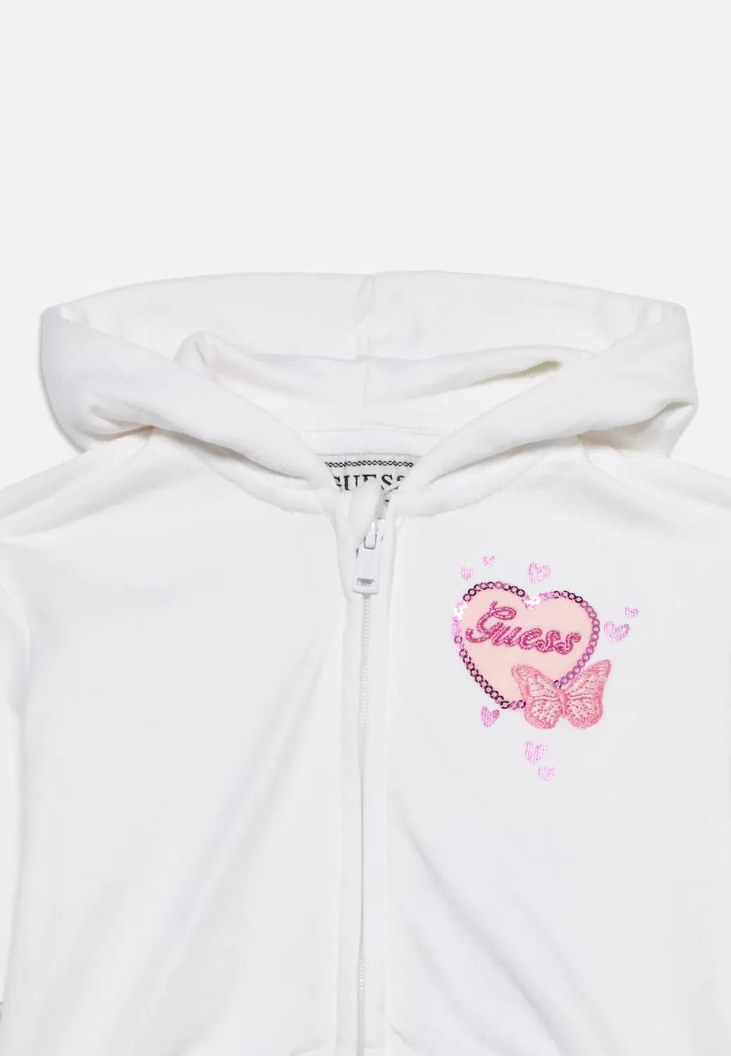 Спортивная толстовка с капюшоном на молнии Guess, Pure White — фото 4