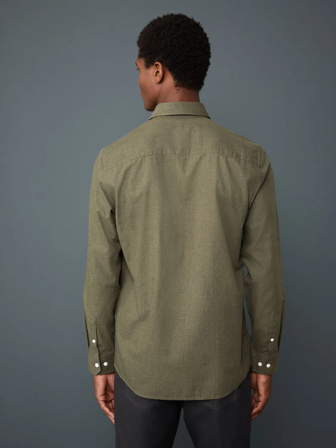 Рубашка с длинным рукавом, Smart, Olive Green Next, оливково-зеленый — фото 4