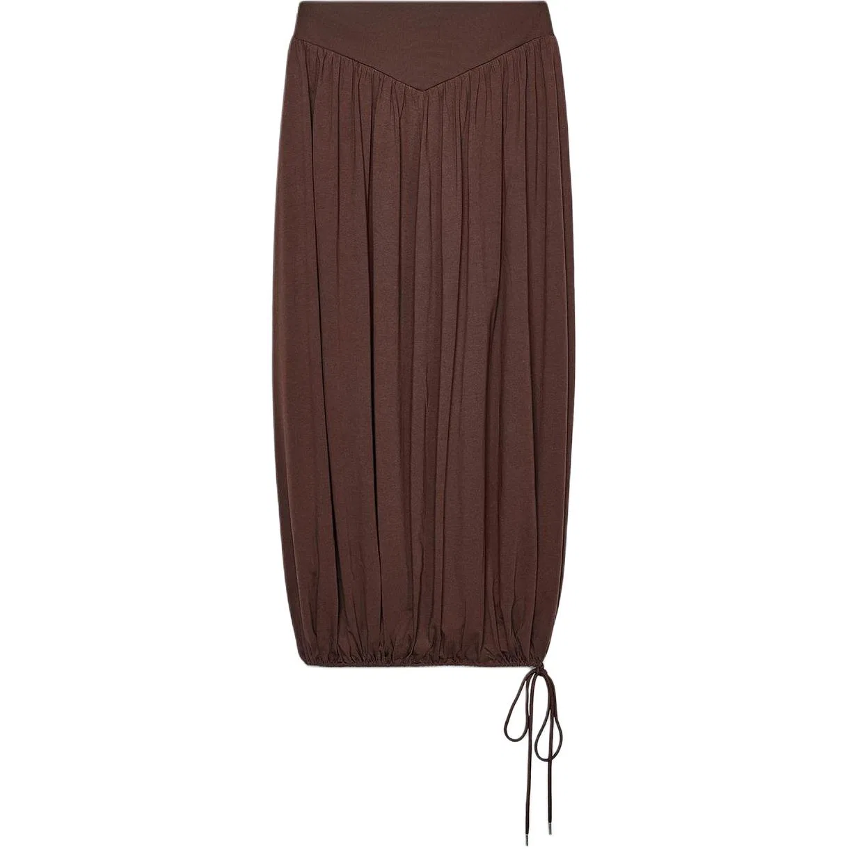 Женская юбка длинная Casual Chocolate ZARA, Шоколадный — фото 3