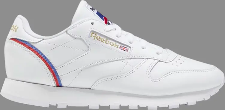 

Кроссовки wmns classic leather 'collage of flags' Reebok, белый