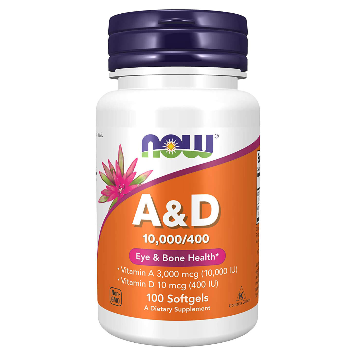 

Витамин D+A Now Foods, 100 капсул