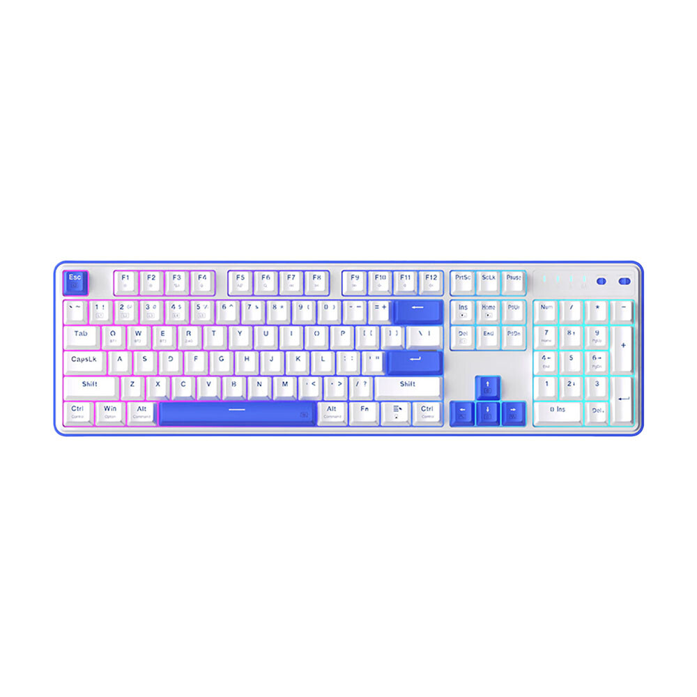 

Игровая клавиатура Redragon KS104, белый/синий, английская раскладка