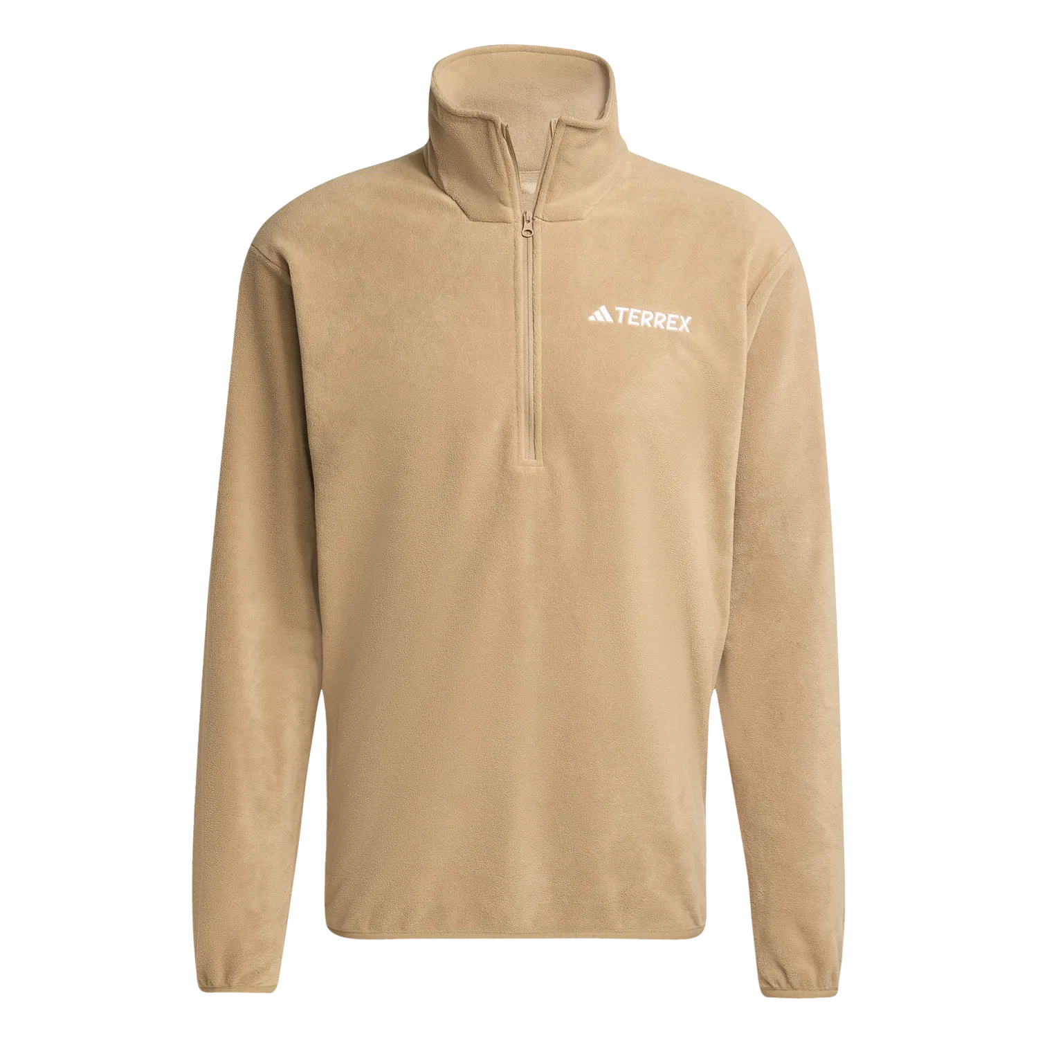 Мужской флисовый пуловер с полузастежкой Adidas, цвет Powder Pink