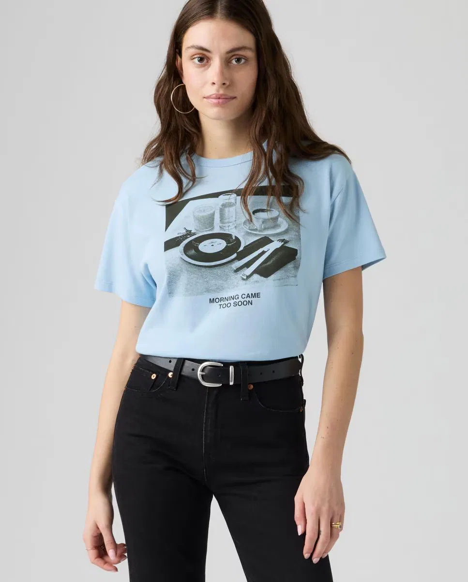 Женская футболка с коротким рукавом, Levi's, голубой — фото 4