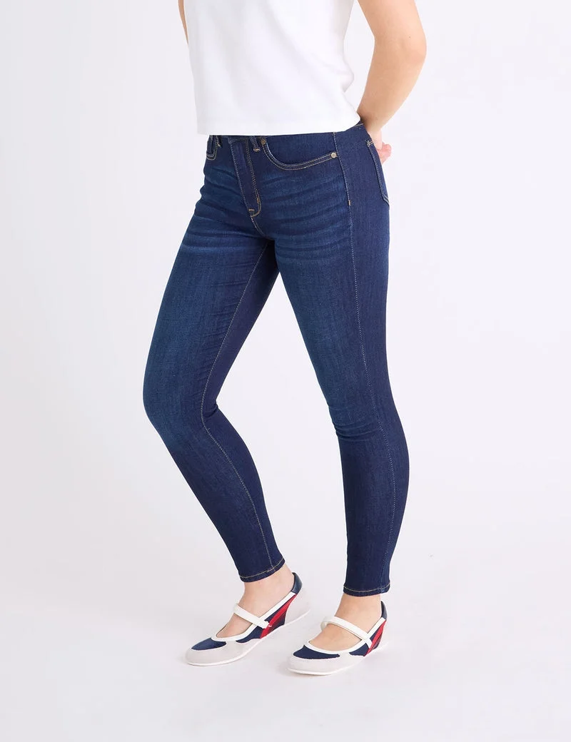 Женские джинсы-леггинсы U.S. Polo Assn. High Rise Super Skinny, темно-синий — фото 4
