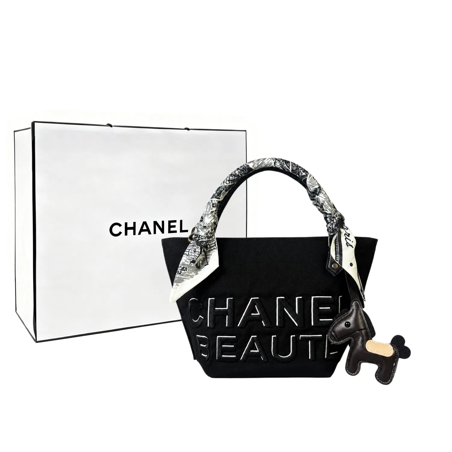 Женская косметичка с принтом Xuanbo Star Pattern CHANEL, Черный