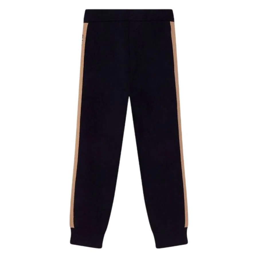 Детские спортивные штаны с логотипом Chloe Kids Logo Tape Knitted Joggers Chloé, Navy — фото 2
