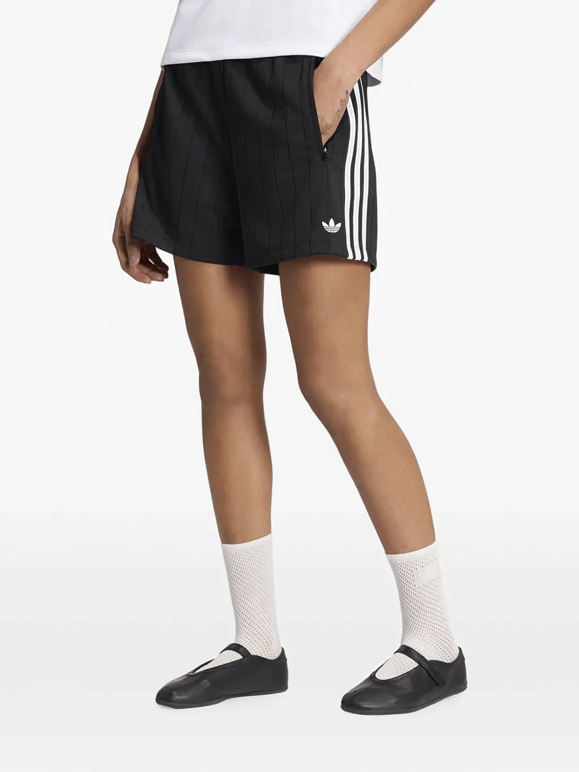 Шорты Firebird в полоску Adidas, черный
