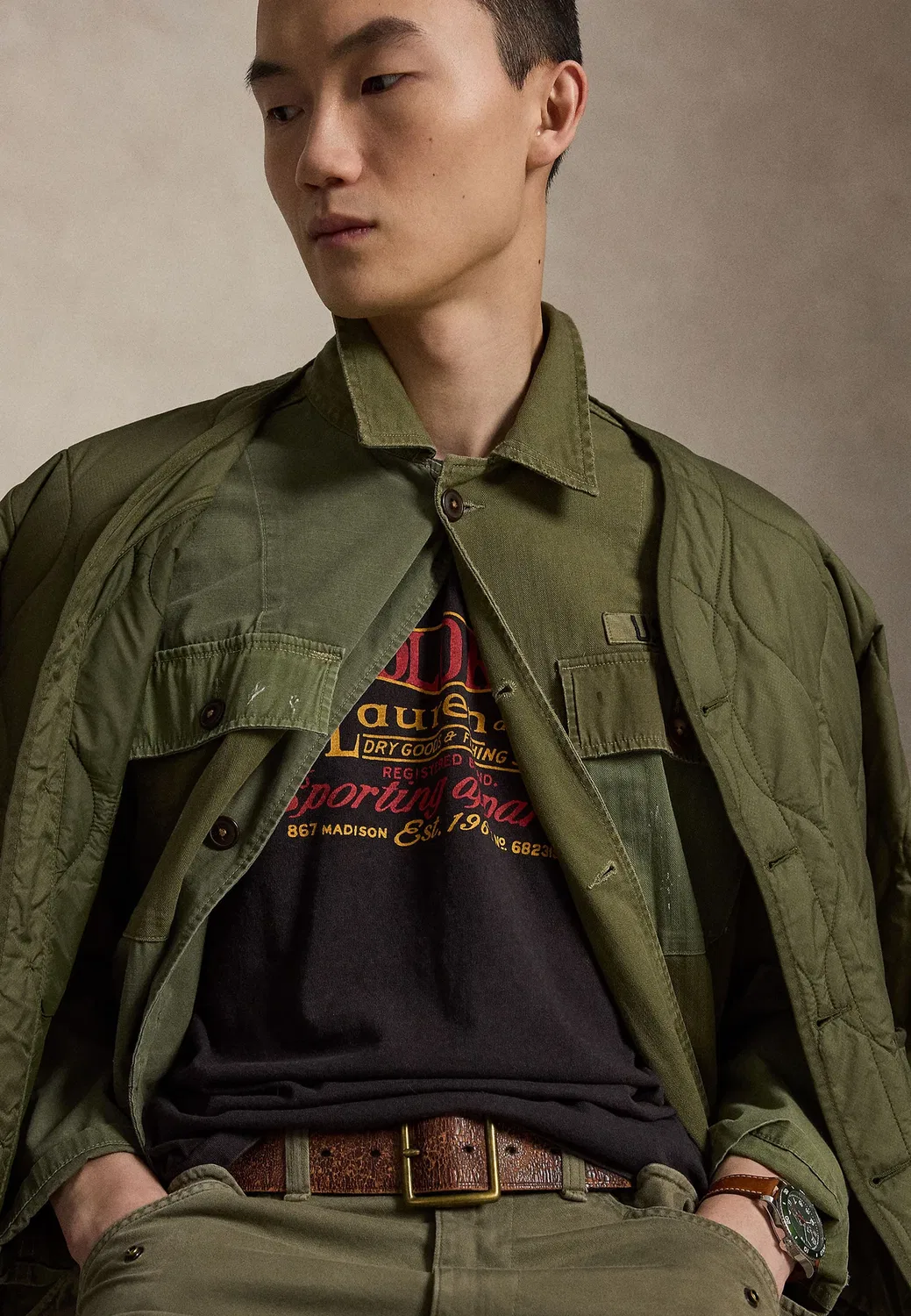 Футболка свободного кроя с графическим принтом Polo Ralph Lauren, Black — фото 4
