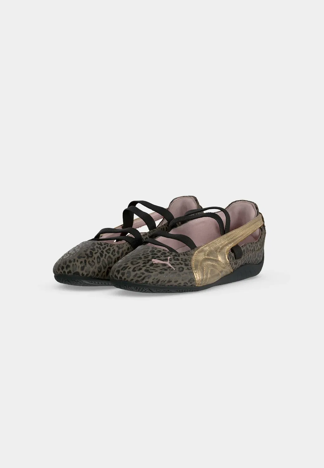 Балетки Speedcat leogirl jr с ремешком на щиколотке Puma, Matte Bronze/Gold-Coloured — фото 3