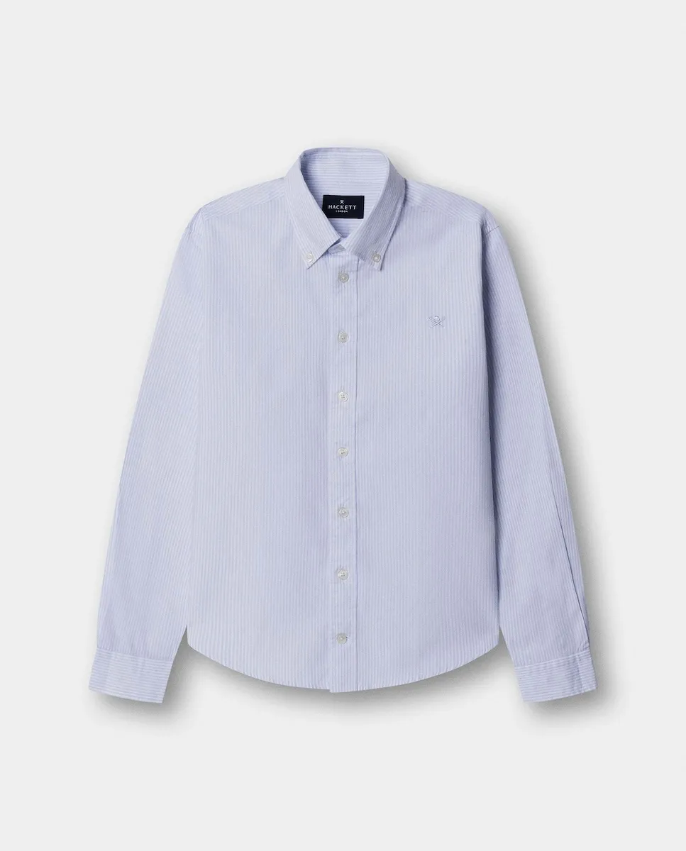 

Детская рубашка в полоску Hackett, светло-голубой