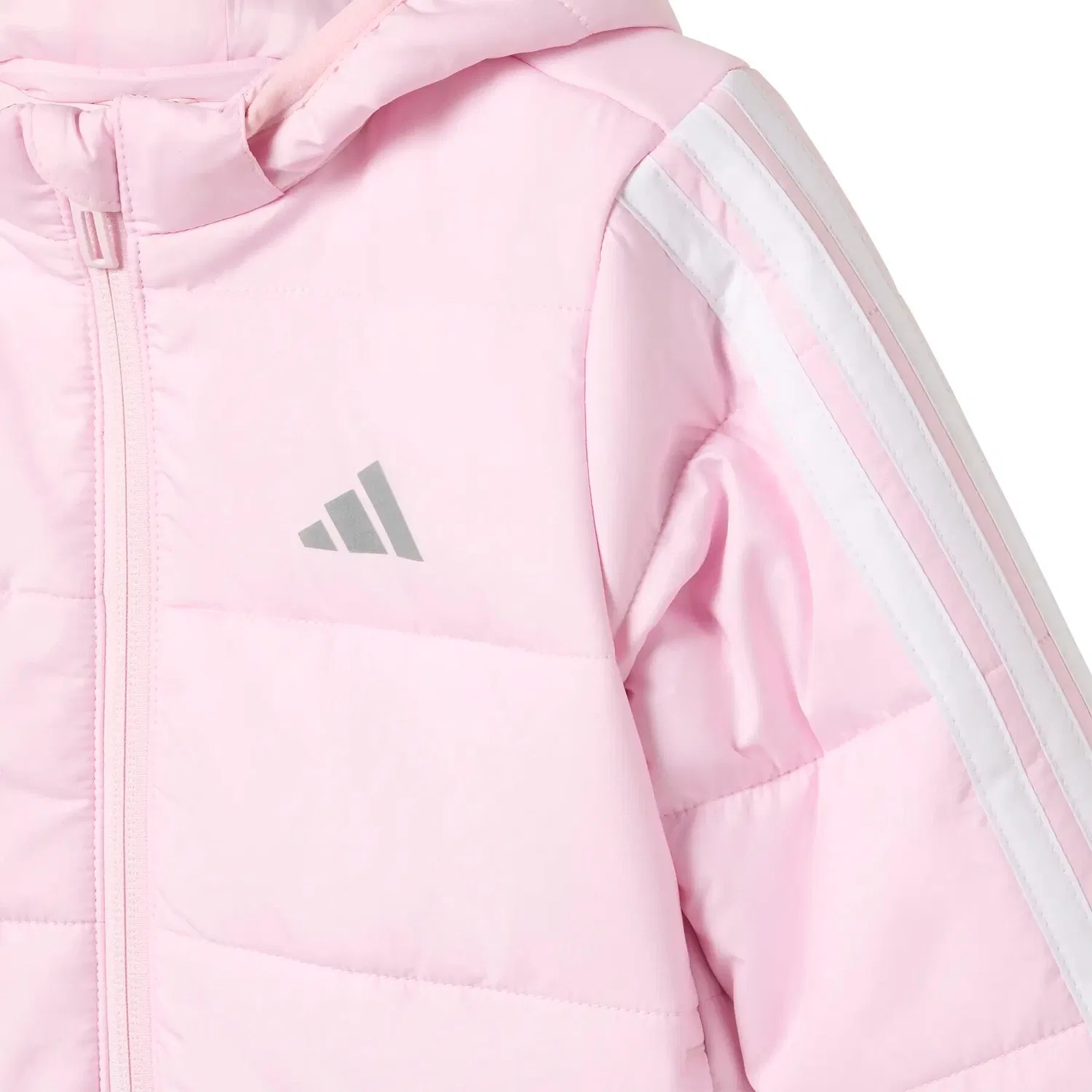 Детская куртка с капюшоном adidas Essentials 3 stripes, Rosa — фото 3