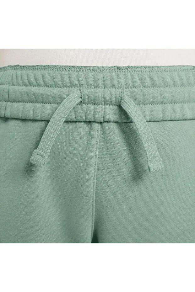 Детские шорты для девочек хлопковые Sportswear Club Fleece Nike, Green - White - Green — фото 2