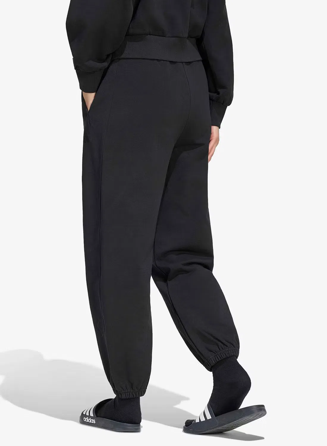 Штаны спортивные с логотипом Small Logo Regular Cuffed Adidas, черный — фото 2