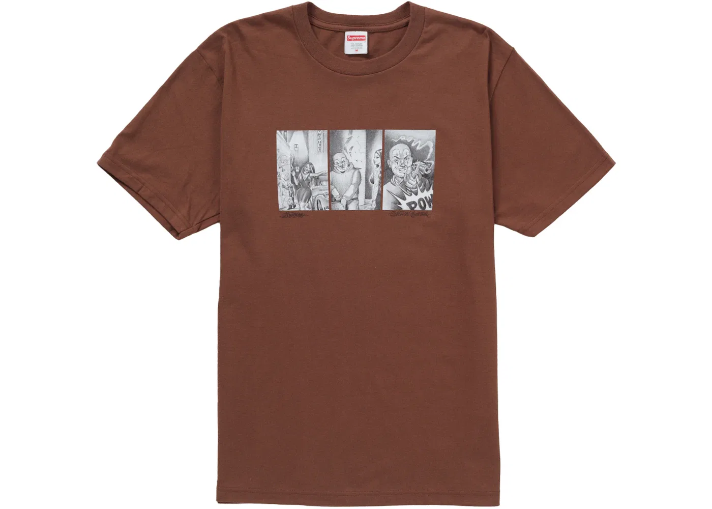 Мужская футболка с принтом Mister Cartoon Pow Tee Supreme, Brown