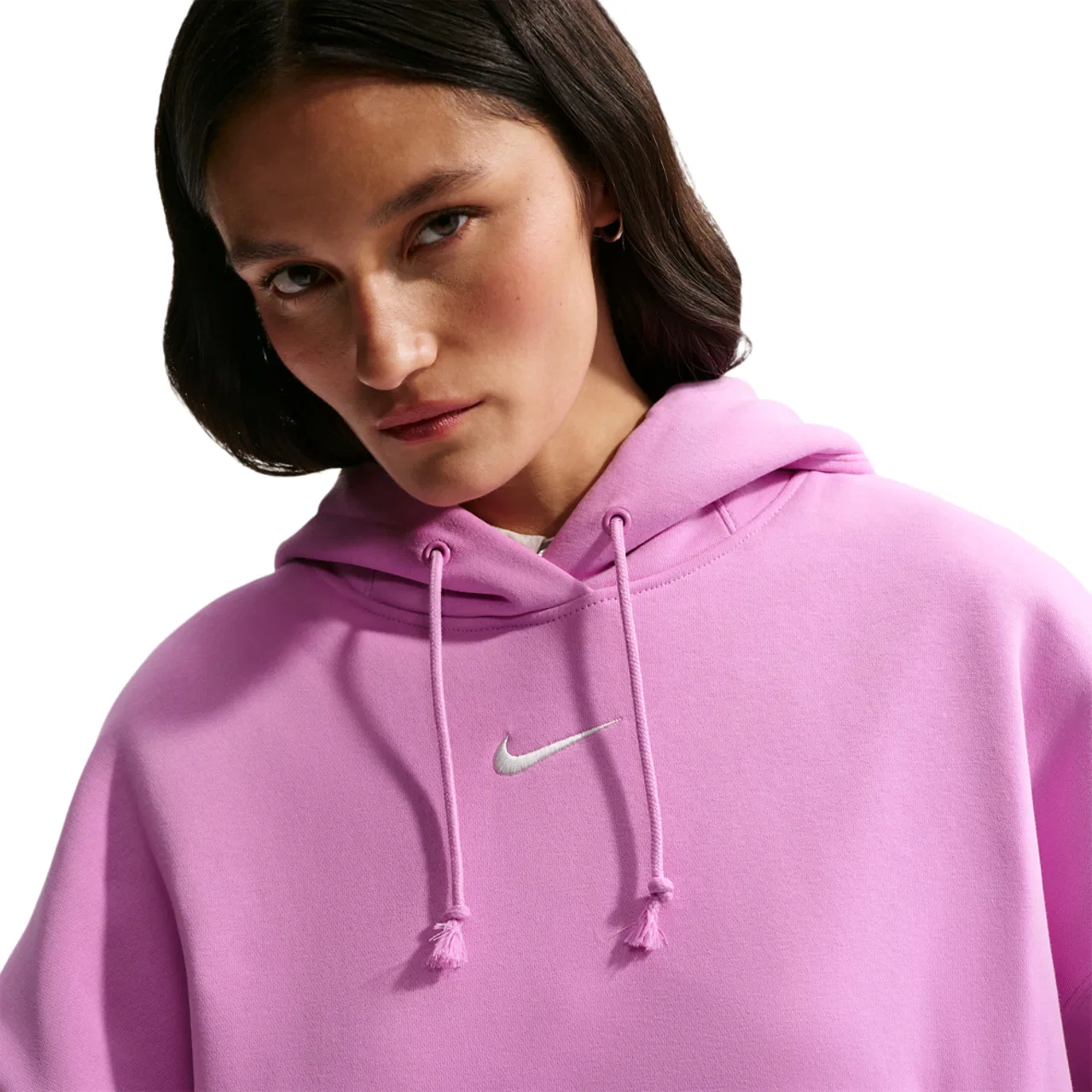 Женское худи PHNX Fleece OS Nike, цвет Lt Magenta/Sail — фото 2
