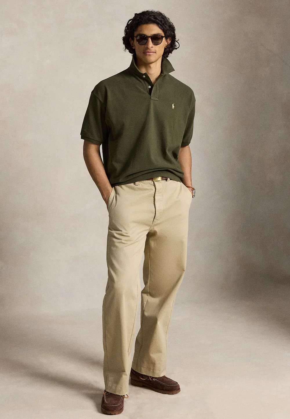 Рубашка-Поло свободного кроя - рубашка-поло Polo Ralph Lauren, Company Olive — фото 2