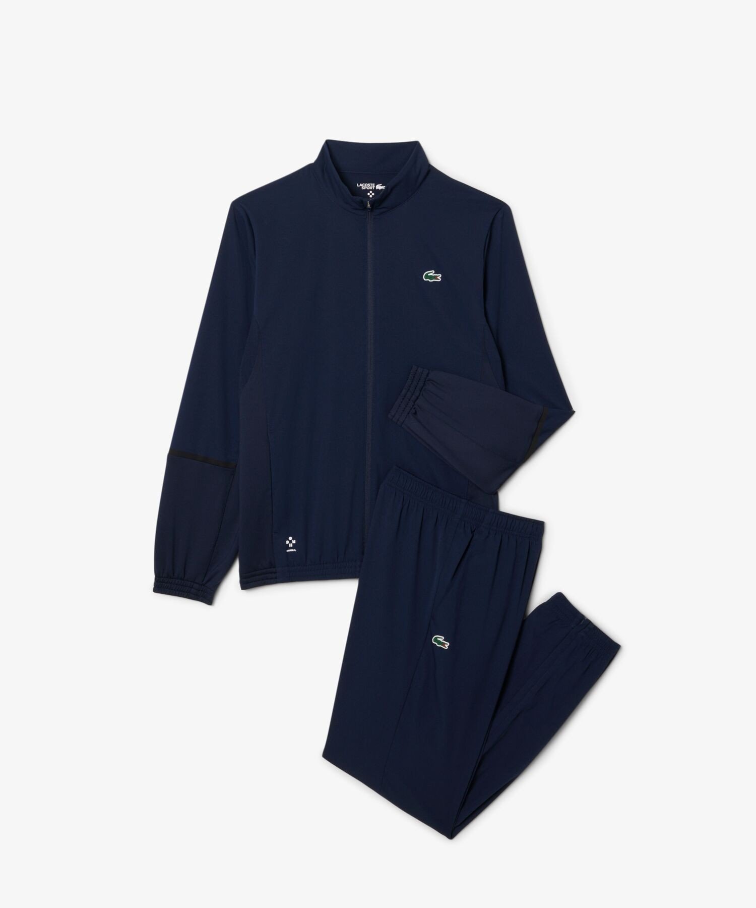 Спортивный костюм Даниила Медведева с принтом на кокетке спины LACOSTE, Navy