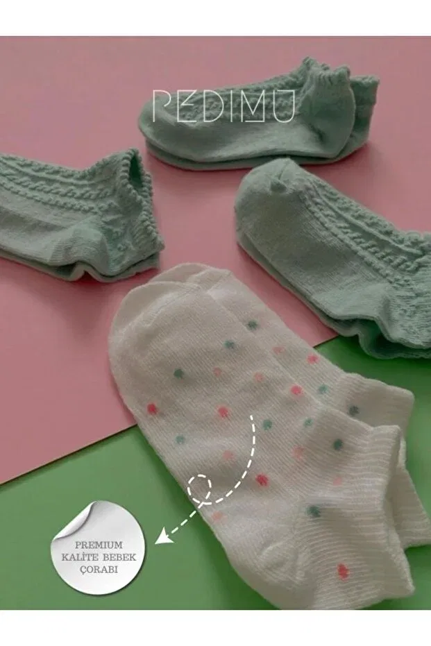 Детский комплект носков для новорожденных хлопковый Pedimu, Mint — фото 3