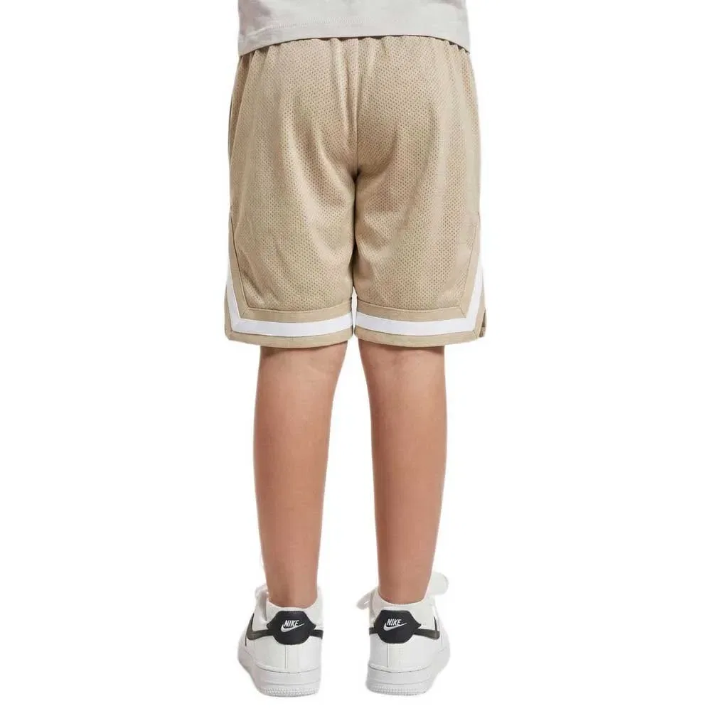 Детские шорты с боковыми полосами Stripes Mesh Shorts Urban classics, Beige — фото 2