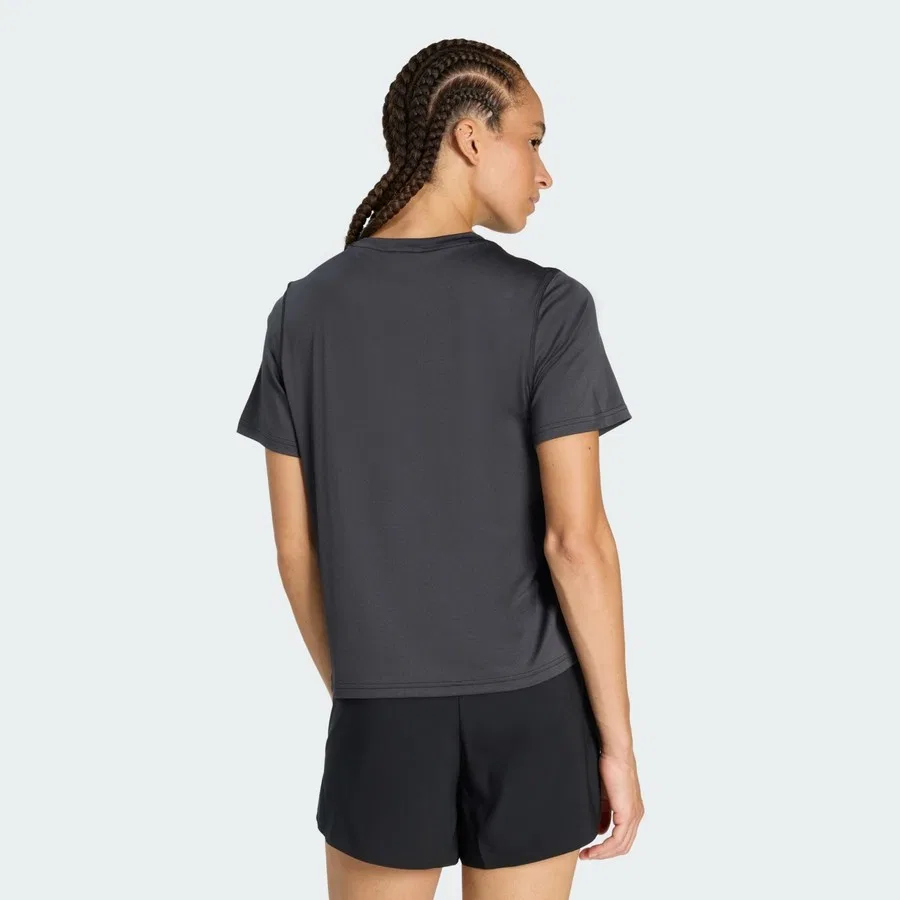 Футболка с круглым вырезом Performance Workout Essentials, adidas, Черный — фото 2