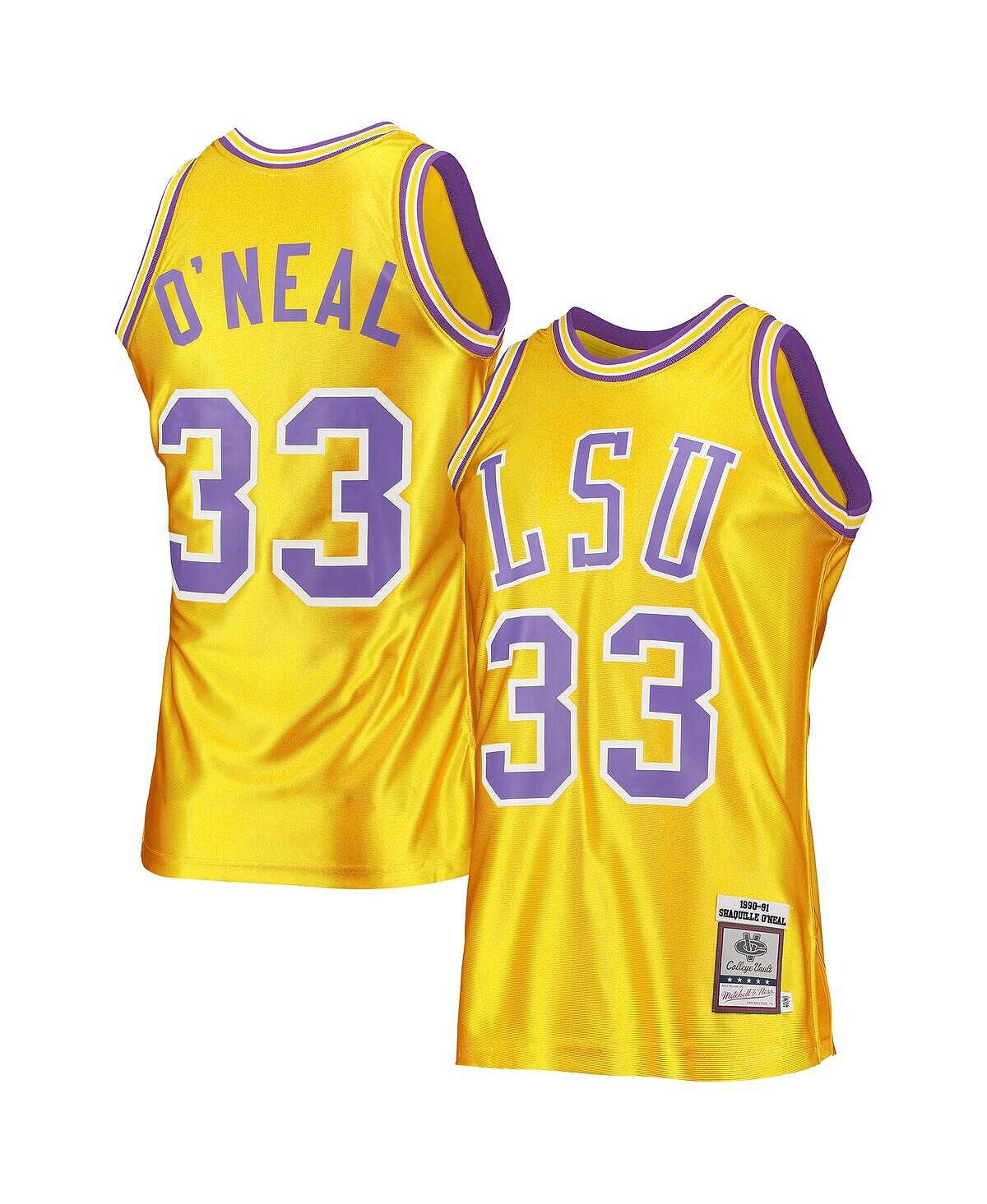 

Мужская футболка shaquille o'neal gold lsu tigers 1990-91 гг. Mitchell & Ness
