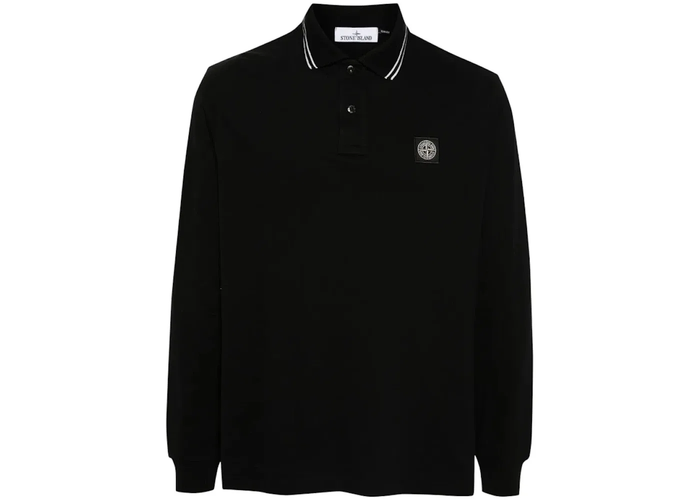 Мужское поло с длинным рукавом Stone Island, Black