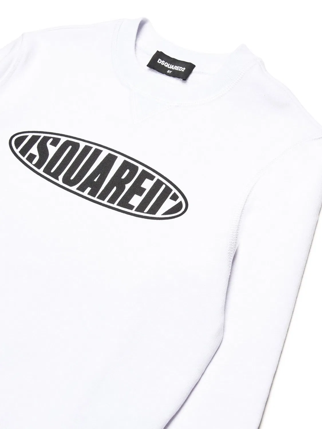 Свитшот из хлопкового джерси с логотипом DSQUARED2, белый — фото 3