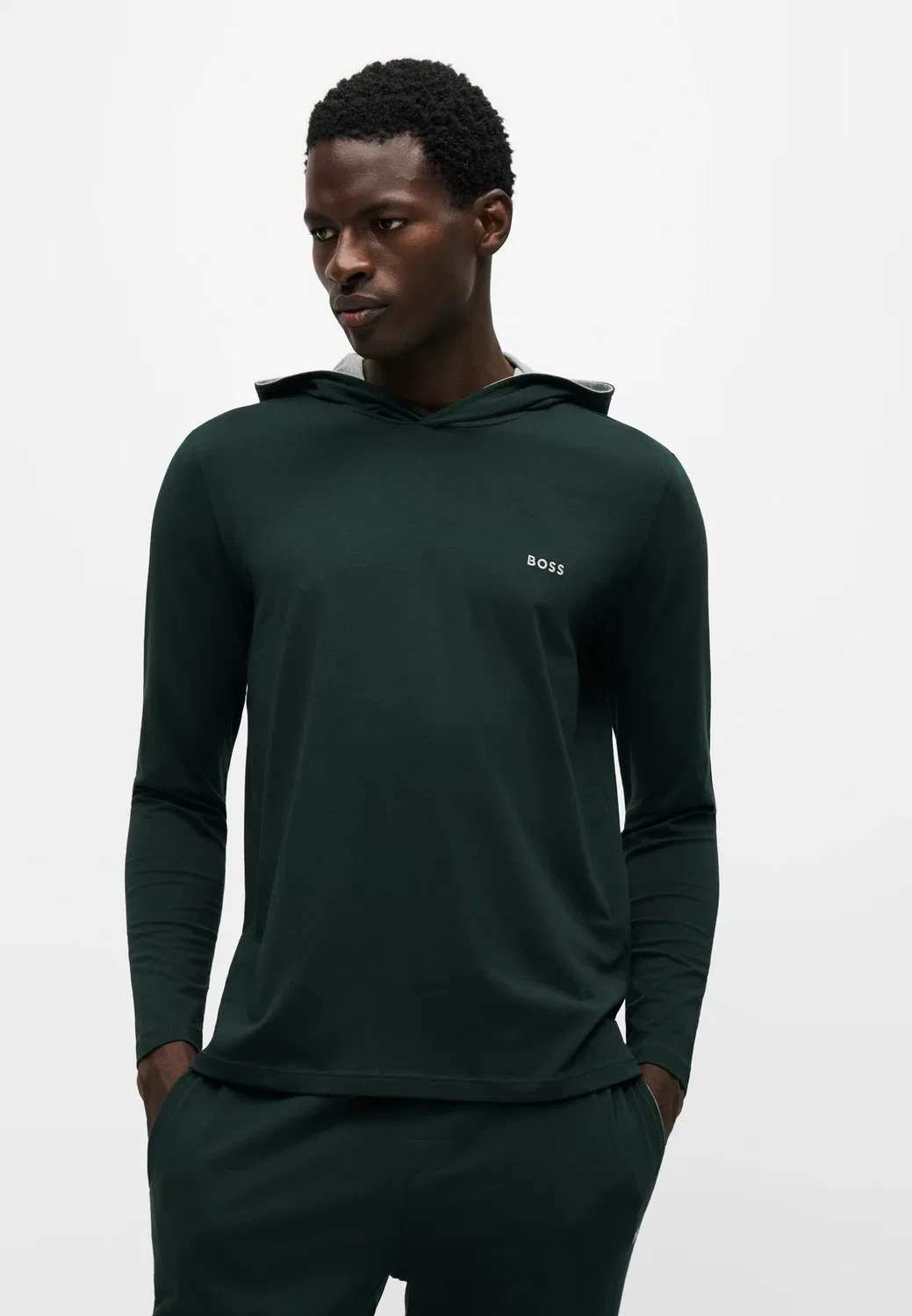 Сочетайте разные штаны и пижамные брюки Boss, Dark Green — фото 4