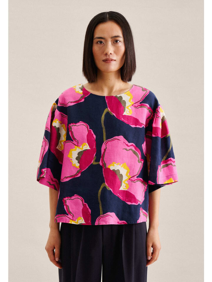 

Блуза Seidensticker Shirt Regular, темно-синий