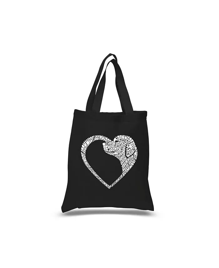 

Dog Heart - Маленькая сумка-тоут с надписью Word Art LA Pop Art, черный