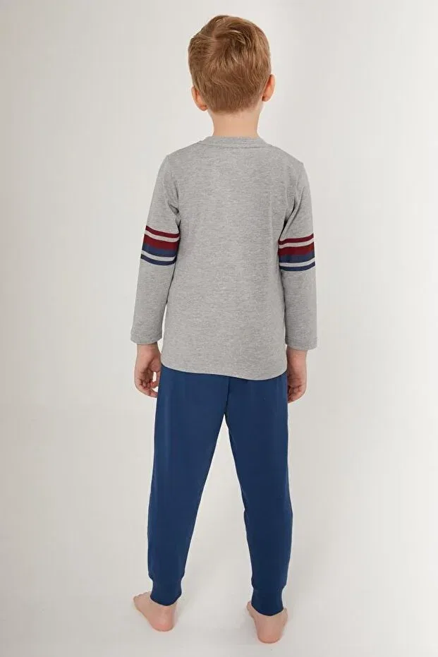 Детский комплект пижам с длинным рукавом U.S. Polo Assn., Gray — фото 3