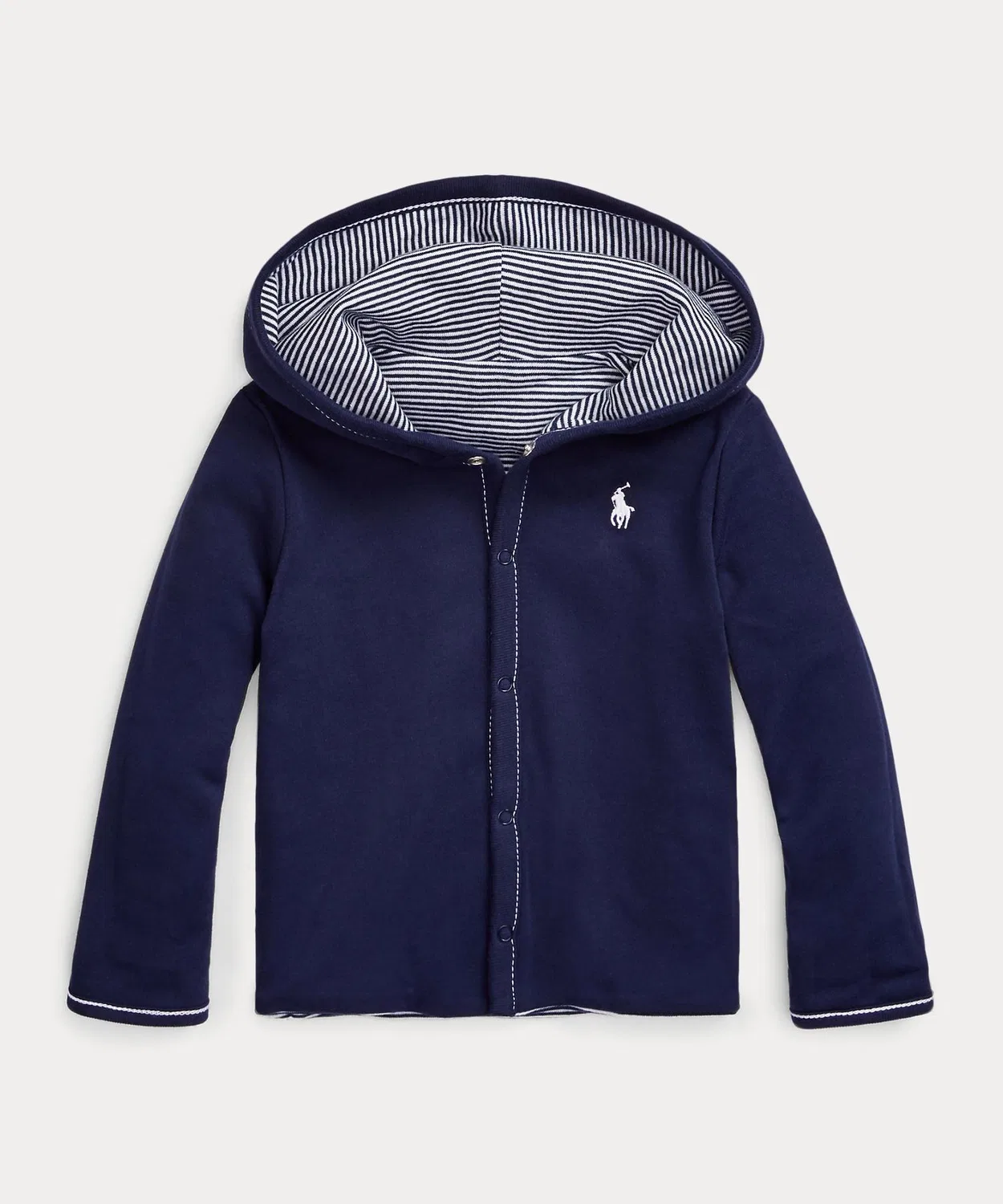 Детский хлопковый реверсивный худи с капюшоном Polo Ralph Lauren Childrenswear, Navy — фото 3