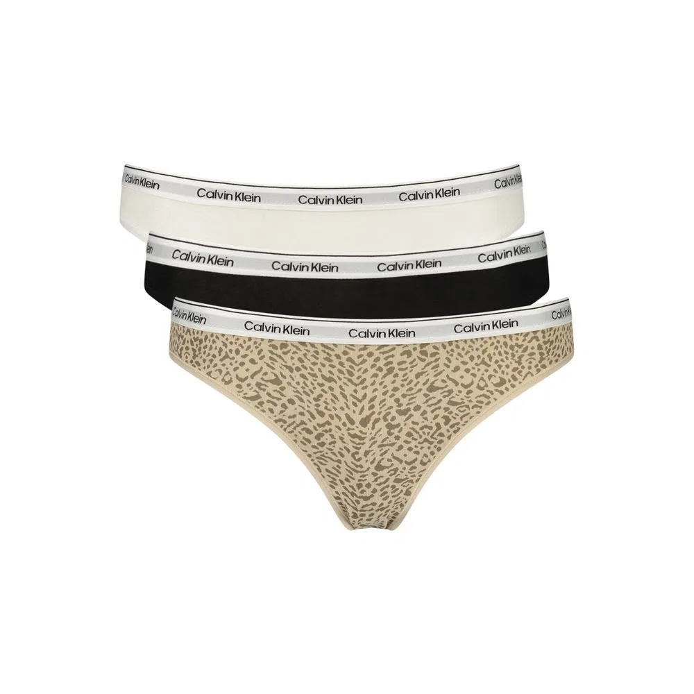 Женские плавки бикини с эластичным поясом, комплект 3 шт, Calvin Klein, Black