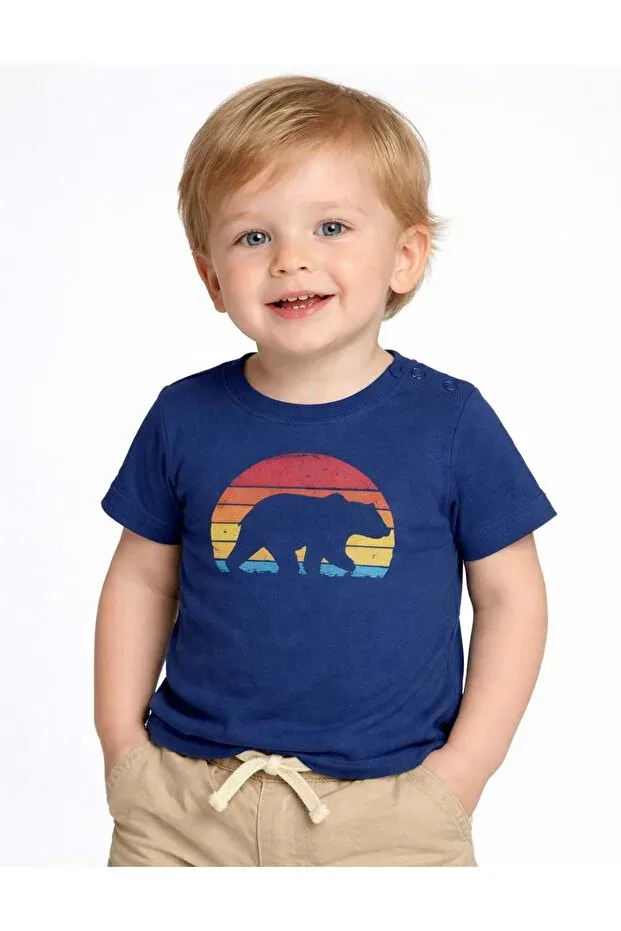 Детская футболка для мальчиков хлопковая Organickid, Blue
