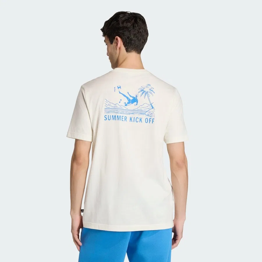 Футболка с принтом Sportswear JZ5000 Summer Slides Sport Graphic adidas, Белый — фото 2