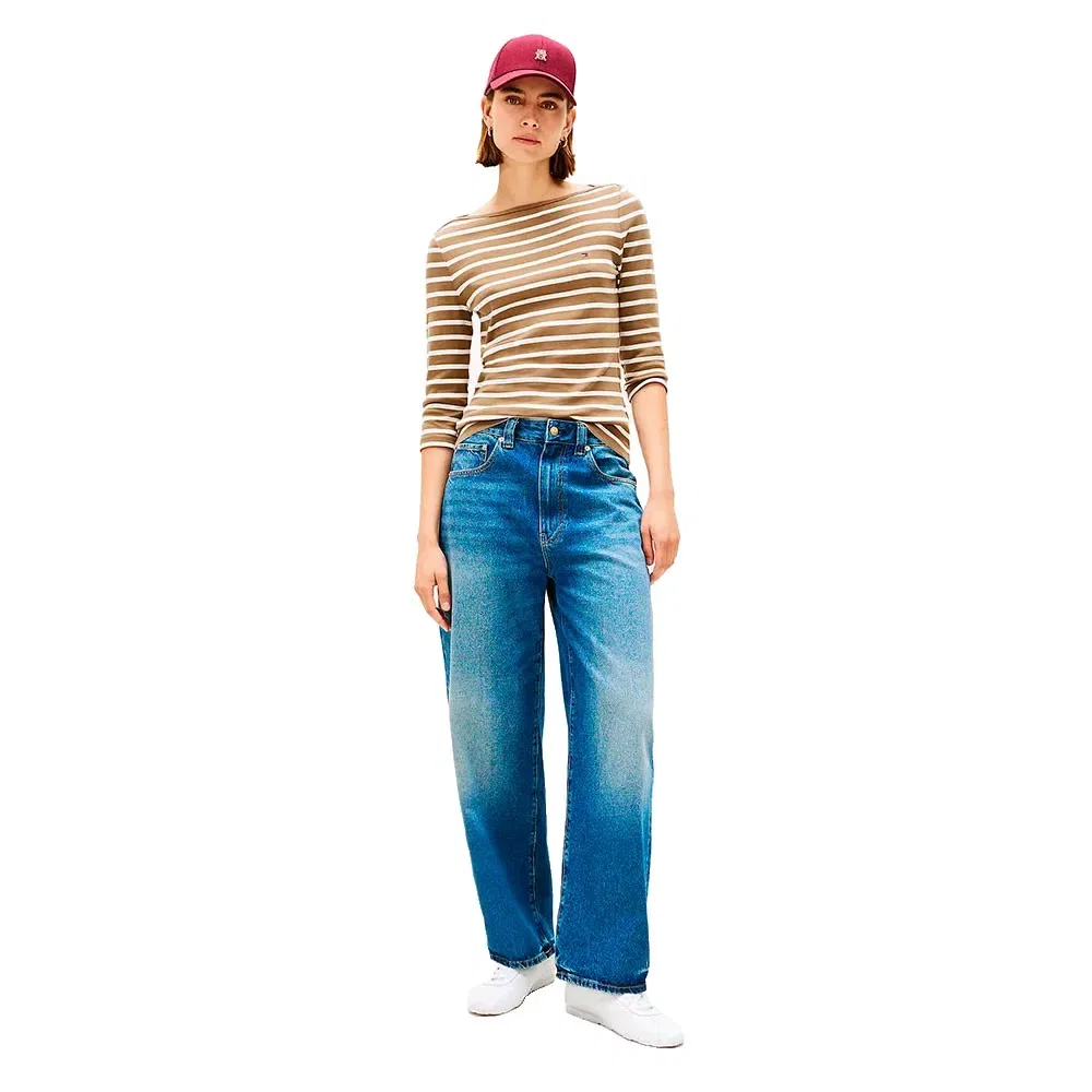 Женская футболка с принтом Slim Cody Tommy hilfiger, Brown — фото 4