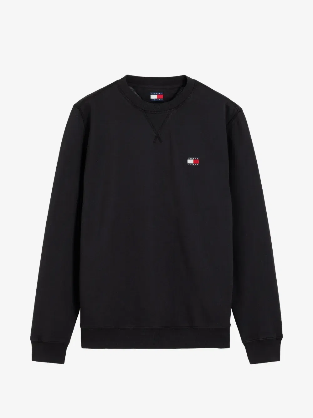Свитшот с логотипом-нашивкой Tommy Hilfiger, черный