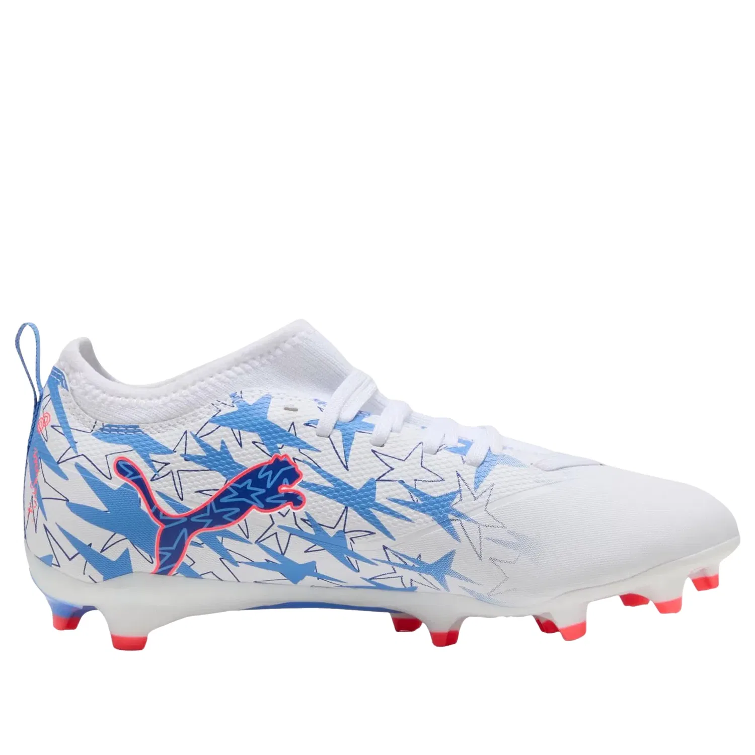Детские футбольные бутсы для школы с шнуровкой Ultra Match PUMA, белый — фото 4