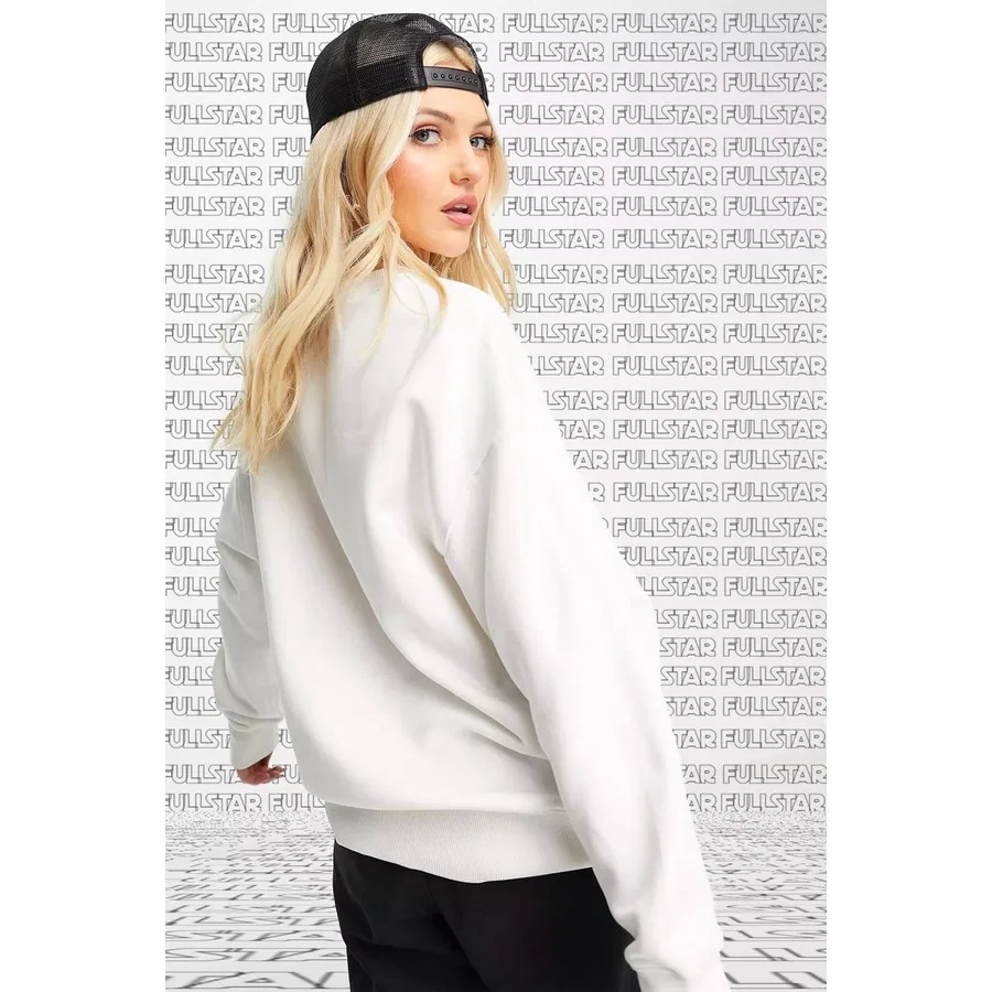 Женский свитшот Oversize из футера с принтом Nike Sportswear Essential Collection, Белый — фото 3