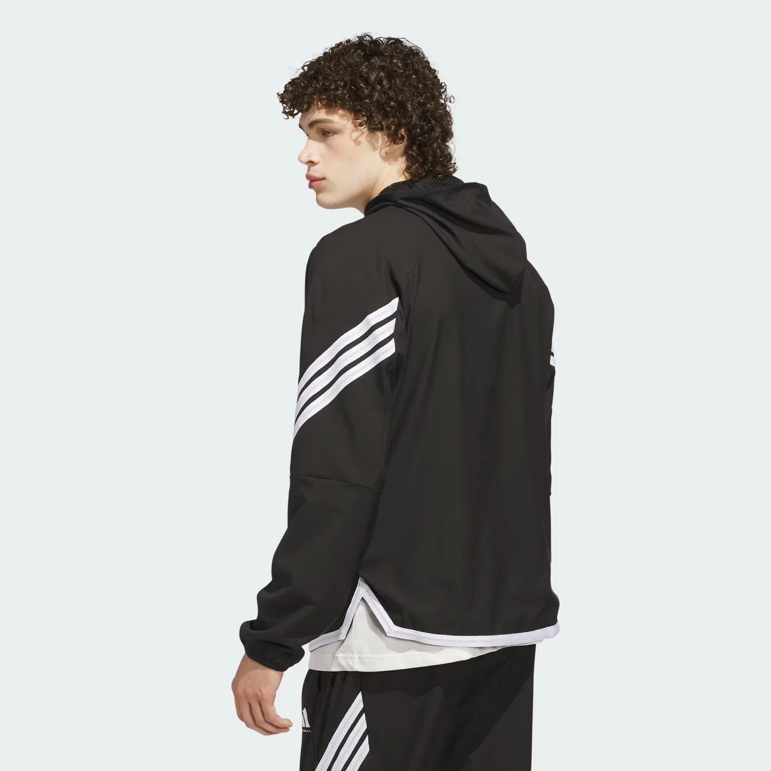 Мужская баскетбольная куртка с капюшоном Crazy Lite Jacket Adidas Performance, черный — фото 2