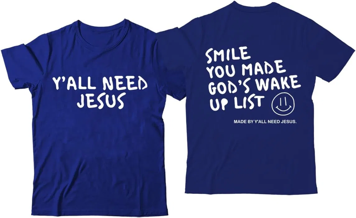 Мужская футболка с принтом V-Neck, Sapphire Blue