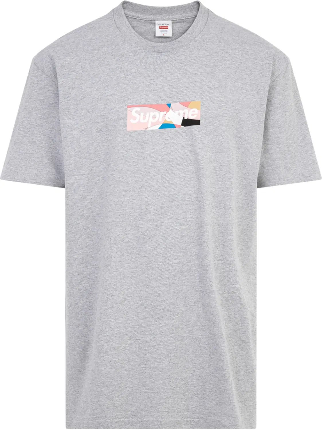Supreme Футболка Box Logo серый