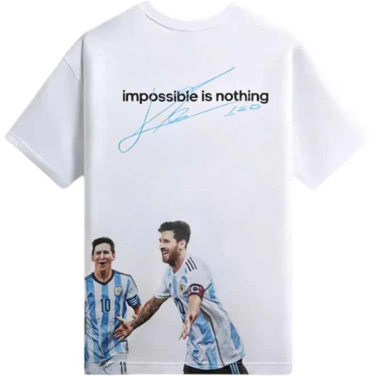 Футболка KITH X MESSI, Adidas Originals, White — фото 3