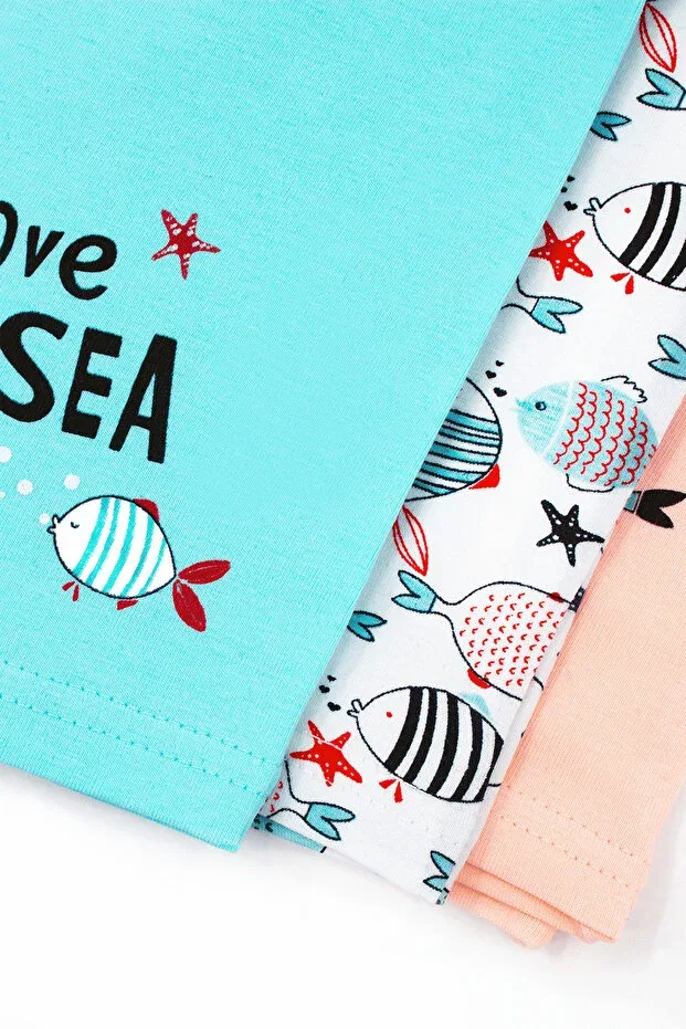 Детские боксеры для мальчиков с принтом 6 шт Csn Casano, Turquoise-Pink-Printed — фото 2