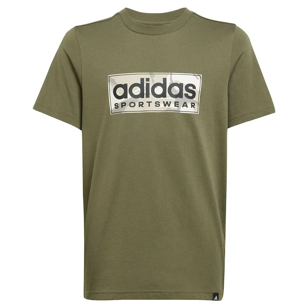 Футболка с принтом Camo Linear Graphic Adidas, зеленый — фото 3