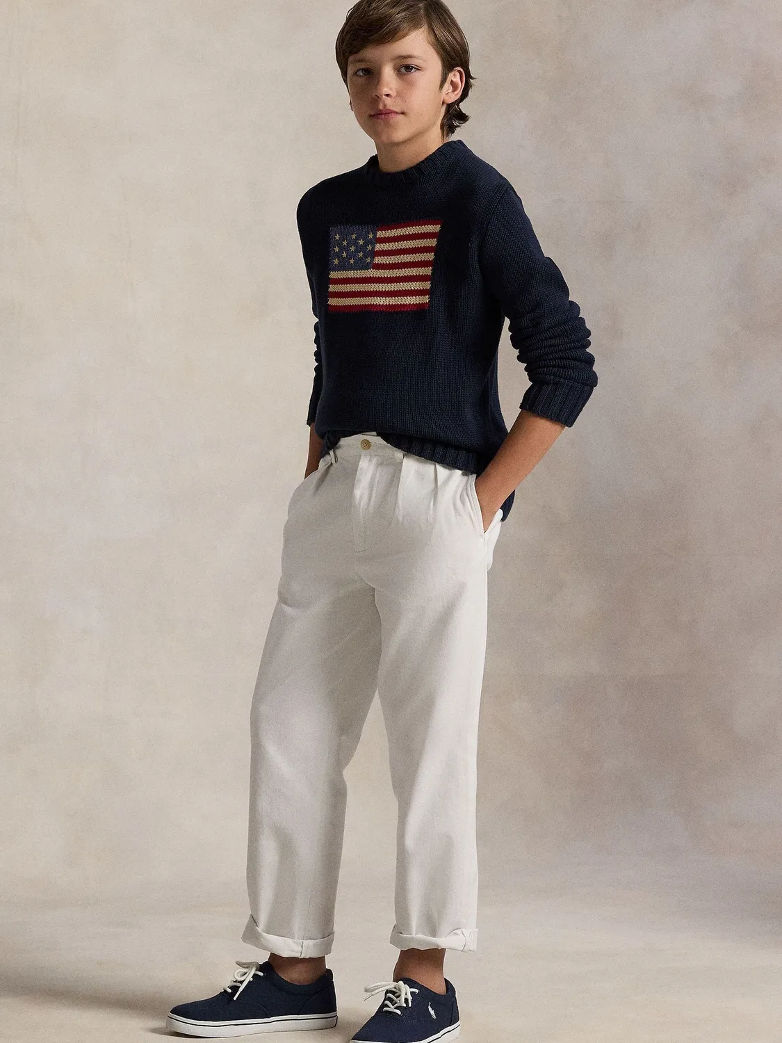 Джемпер с флагом Polo Ralph Lauren, синий — фото 2